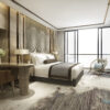 3d rendering luxury classic modern bedroom suite in hotel appartement Belvédère